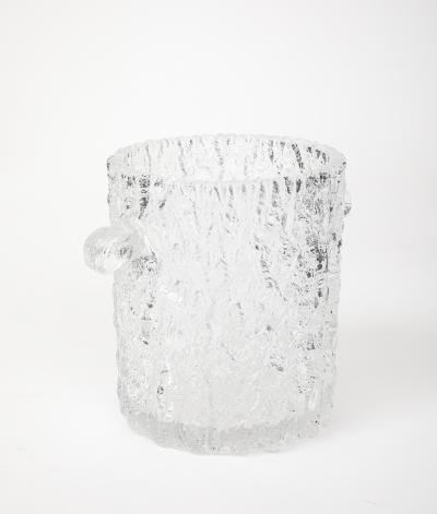 Ilmari Tapiovaara Tapio Wirkkala Crystal Ice Bucket with Tongs Finland 1950s