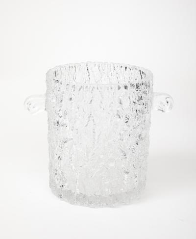 Ilmari Tapiovaara Tapio Wirkkala Crystal Ice Bucket with Tongs Finland 1950s