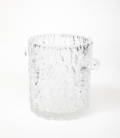 Ilmari Tapiovaara Tapio Wirkkala Crystal Ice Bucket with Tongs Finland 1950s