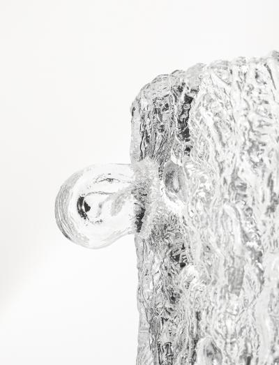 Ilmari Tapiovaara Tapio Wirkkala Crystal Ice Bucket with Tongs Finland 1950s