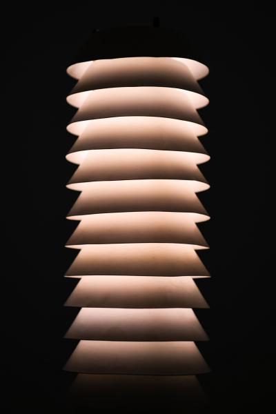 Ilmari Tapiovaara White Metal and Brass Table Lamp by Ilmari Tapiovaara 1955