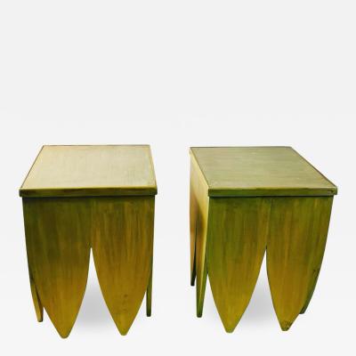 Ilonka Karrasz PAIR OF WOOD MODERNIST TABLES IN THE MANNER OF ILONKA KARASZ