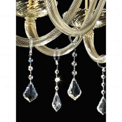 Imperial Gold Curls Murano Glass Venetian Chandelier