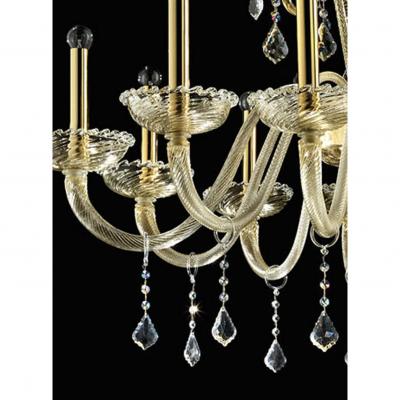 Imperial Gold Curls Murano Glass Venetian Chandelier