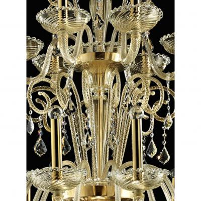 Imperial Gold Curls Murano Glass Venetian Chandelier