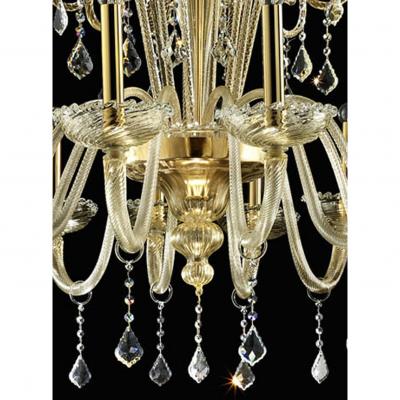 Imperial Gold Curls Murano Glass Venetian Chandelier