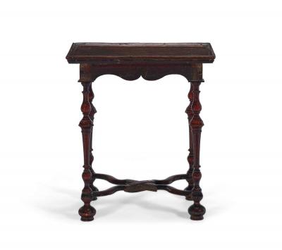 Important 17th Century William and Mary Oak Silver Table Provenance Met Museum