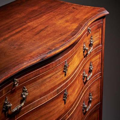 Important 18th Century Goncalo Alves Serpentine Chest Signe J N Teague 1779