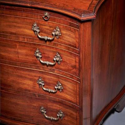 Important 18th Century Goncalo Alves Serpentine Chest Signe J N Teague 1779
