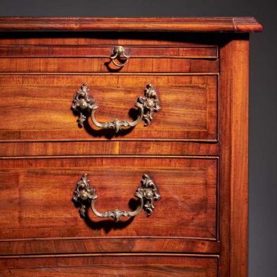 Important 18th Century Goncalo Alves Serpentine Chest Signe J N Teague 1779