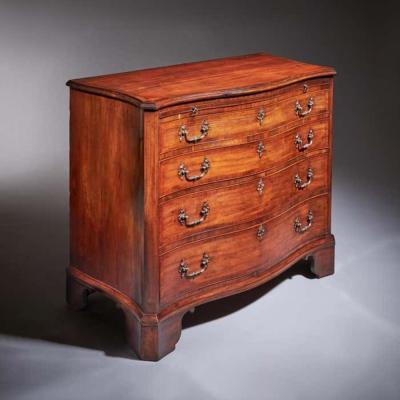 Important 18th Century Goncalo Alves Serpentine Chest Signe J N Teague 1779
