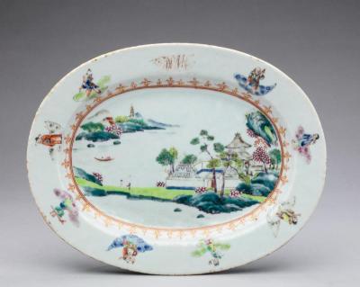 Important Chinese Export Platter from the Governor Dewitt Clinton Service