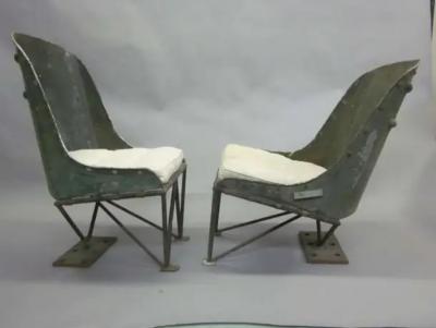 Important Early Prototype French Helicopter Chairs Attributed to Louis Breguet
