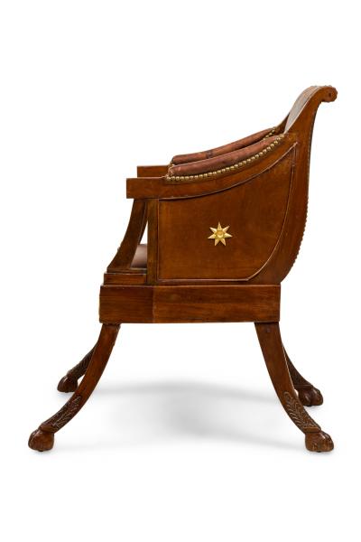 Important French Consulat Mahogany and Bronze Mounted Armchair