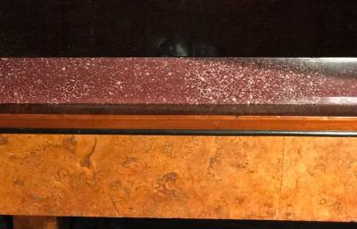 Important Italian Center Table with Imperial Porphyry Veneered Tabletop