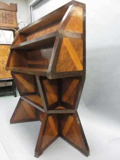 Important Italian Futurist Secretary Desk Etagere Attr to Giacomo Balla