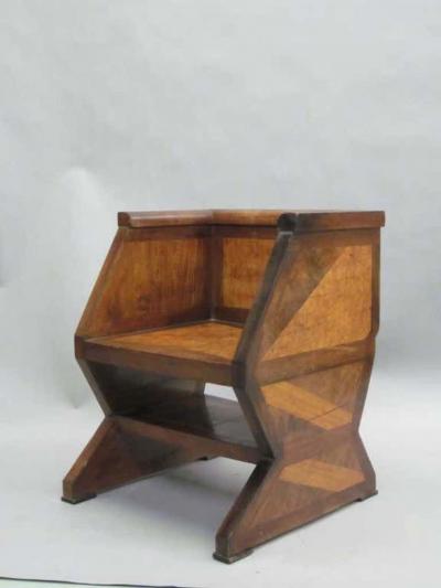 Important Italian Futurist Secretary Desk Etagere Attr to Giacomo Balla