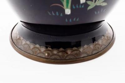 Important Meiji Period Japanese Cloisonn Enamel Covered Jar by Miwa Tomisaburo