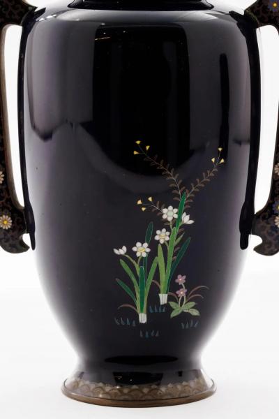 Important Meiji Period Japanese Cloisonn Enamel Covered Jar by Miwa Tomisaburo
