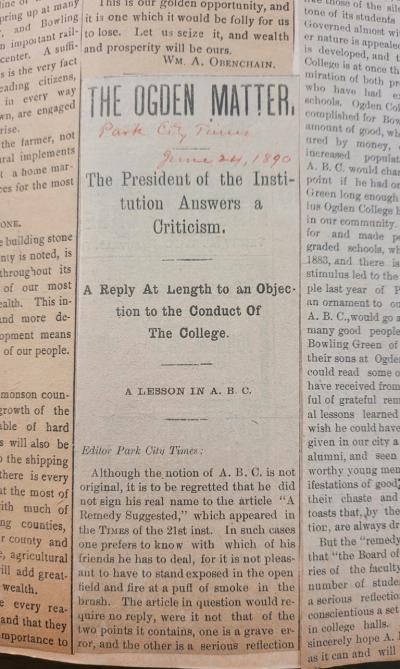 Important Original Scrap Book and Photograph of WA Obenchain