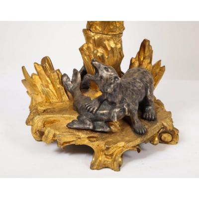 Important Ormolu and Silvered Bronze Figural Wine Cooler Possibly Russian 1860