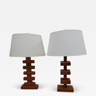 Important Pair of Constructivist Table Lamps in the Style of Alexandre Rodchenko