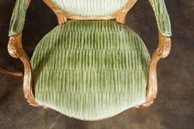 Important Pair of George III Giltwood Armchairs attr John Linnell c 1775