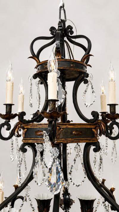 Important Renaissance style chandelier France circa 1900 1920