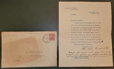 Important Teddy Roosevelt Letter from White House June 1907