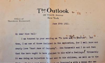Important Teddy Roosevelt Letter of June 1911