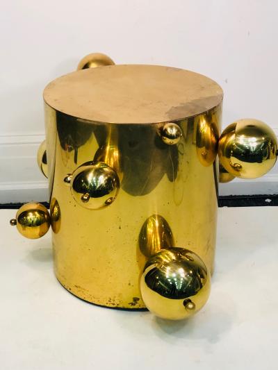 Important Unusual Brass Center or Accent Table with Unusual Design