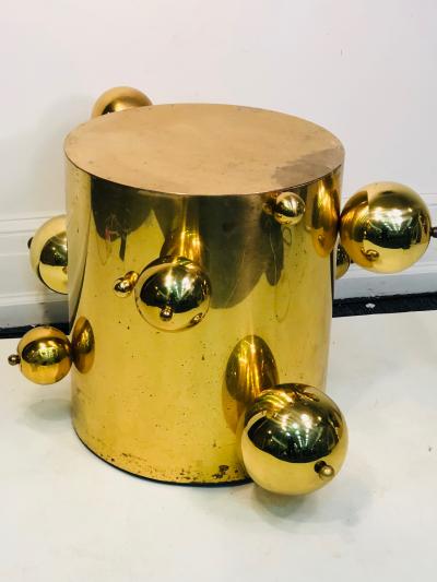 Important Unusual Brass Center or Accent Table with Unusual Design