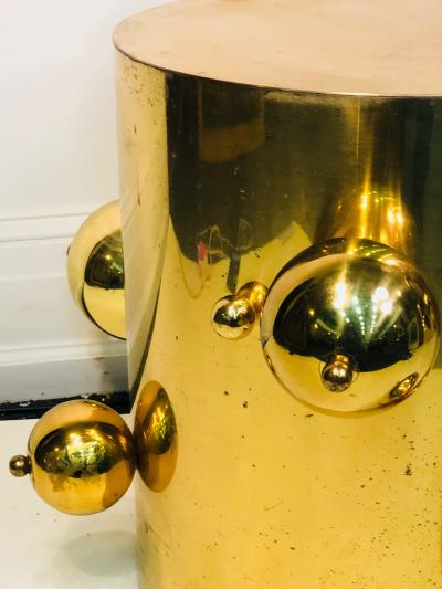 Important Unusual Brass Center or Accent Table with Unusual Design