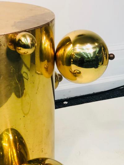 Important Unusual Brass Center or Accent Table with Unusual Design