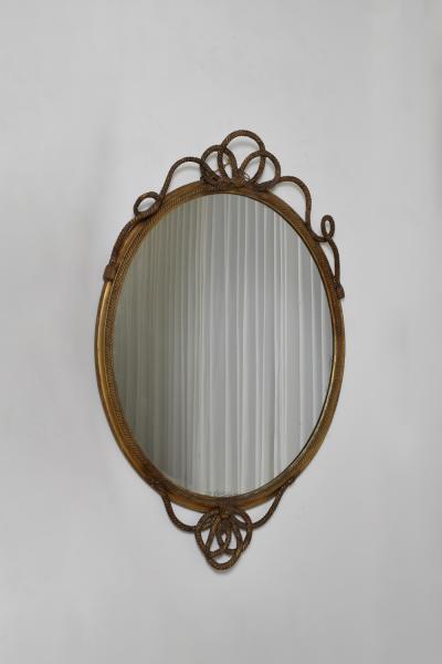 Important oval trimmings and pompoms mirror XIXth c 
