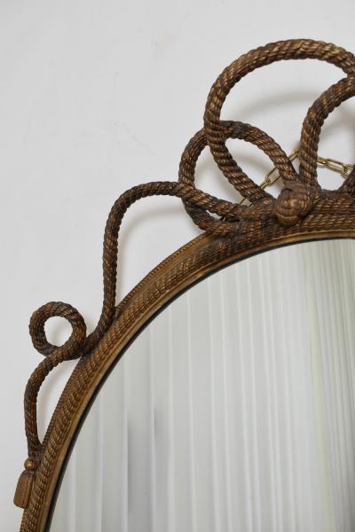 Important oval trimmings and pompoms mirror XIXth c 