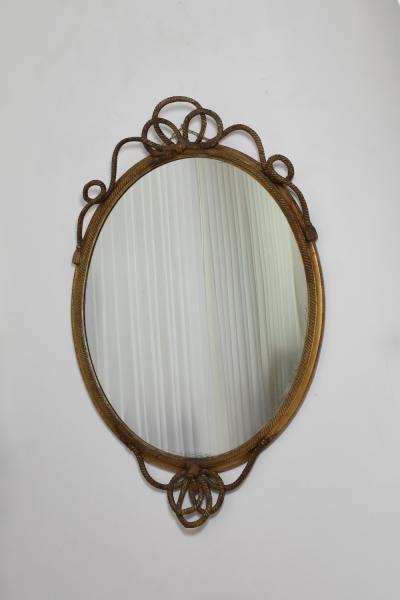 Important oval trimmings and pompoms mirror XIXth c 