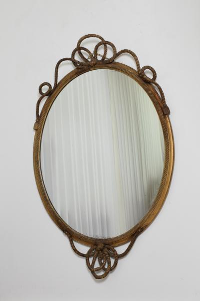 Important oval trimmings and pompoms mirror XIXth c 