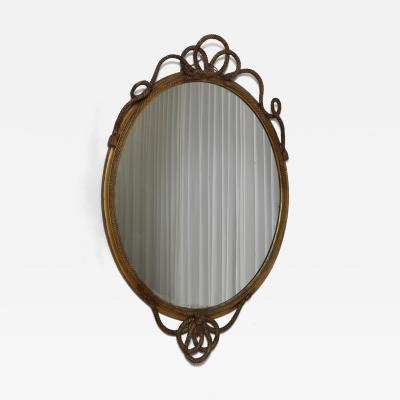 Important oval trimmings and pompoms mirror XIXth c 