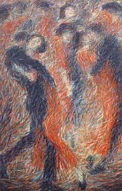Impressionist Dancers Painting