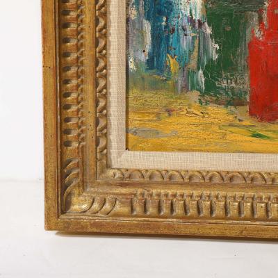 Impressionist Oil on Canvas Still Life of Flowers in Vases