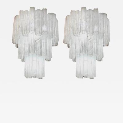 Impressive Alabaster Effect Murano Glass Tronchi Chandelier