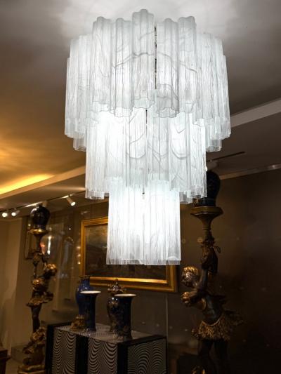 Impressive Alabaster Effect Murano Glass Tronchi Chandelier