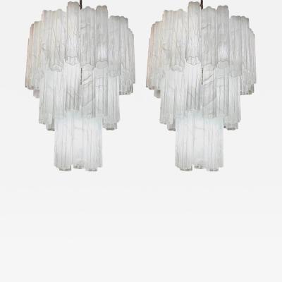 Impressive Alabaster Effect Murano Glass Tronchi Chandelier