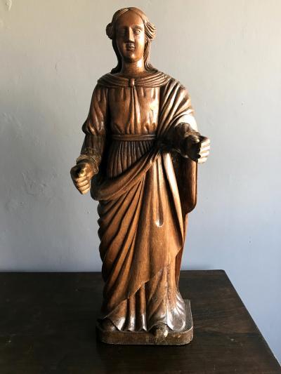 Impressive Antique Carved Santo