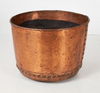 Impressive English Large Scale Riveted Copper Vessel