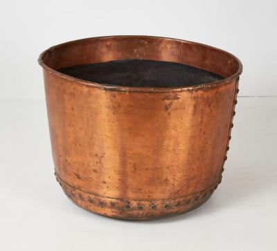 Impressive English Large Scale Riveted Copper Vessel