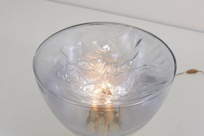 Impressive Huge Pair of Murano Glass and Brass Table Lamps