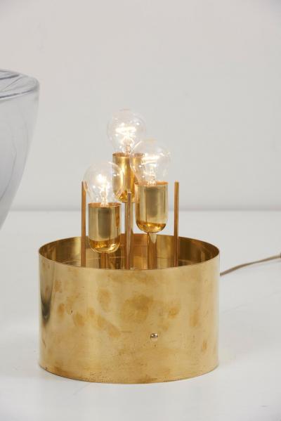 Impressive Huge Pair of Murano Glass and Brass Table Lamps