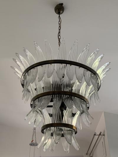 Impressive Italian Murano Glass Sputnik Chandelier Palmetta